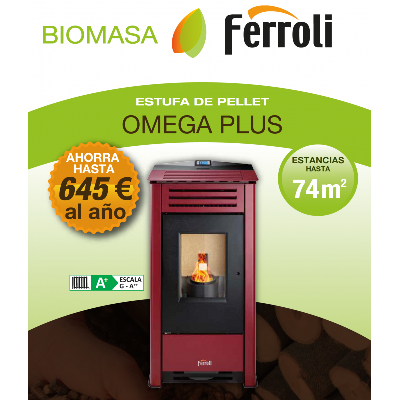 Estufa Pellets Ferroli Omega Plus