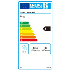 etiqueta energética Termo Eléctrico FERROLI TIBER B 80