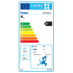 Etiqueta energética aerotermia Haier HP200S1 alta eficiencia ahorro energético ACS
