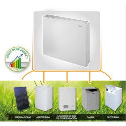 radiado de agua alto rendimiento, solar, geotermia, aerotermia caldera de gas, gasoil ferroli varese he 800
