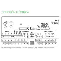 conexion electrica Termostato diferencial RESOL Deltasol SL