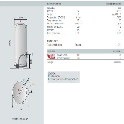 medidas conexiones alto ancho Termo ARISTON PRO ZEN HPC 300 ST EU