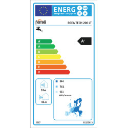 Clase energética bomba de calor aerotermia ACS FERROLI EGEA TECH 200 LT PIE