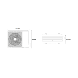 Medidas exteriores Bomba de Calor Aerotermia BAXI PLATINUM BC MURAL iR32 16 TR