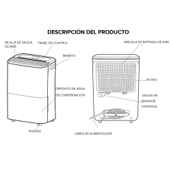 Descripción del producto deshumidificador ARISTON DEOS 16S NET 16 LITROS