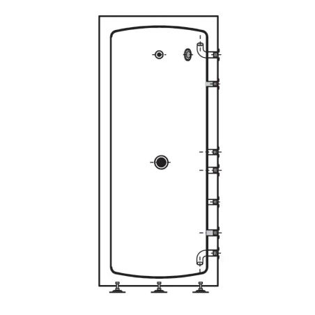 Depósito de inercia inox FERCO DIIPV200