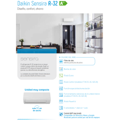 Folleto Aire Acondicionado SIESTA DAIKIN SENSIRA TXF25D