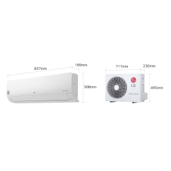 Medidas Aire Acondicionado LG CONFORT S12ET R32 con WiFi