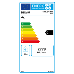 Clase energética termo THERMOR CONCEPT 100