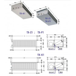 medidas fancoil conductos 6000w ferco FC120TX