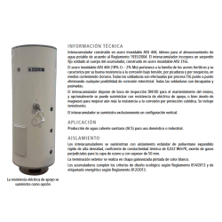 Prestaciones Interacumulador Inox Premium SUICALSA ASF1X 500