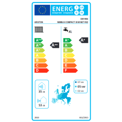 Etiqueta energética Ariston Nimbus Compact 35 M NET R32 eficiencia A+++ aerotermia