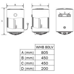 Medidas Termo TEKA WHB80LV