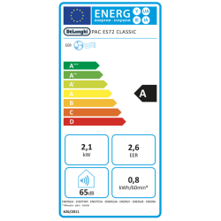 Clasificacion energética Aire Acondicionado Portátil DELONGHI PAC ES72 CLASSIC