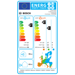 Etiqueta energética Aire Acondicionado BOSCH CLIMATE 2000 SET 35 WE