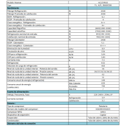 Ficha técnica Aire Acondicionado HISENSE SMART CLIMA KC25YR03