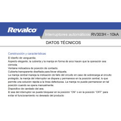 prestaciones calidades Magnetotérmico REVALCO RV303h 1P 100A