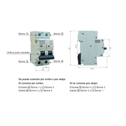 Dimensiones generales y de instalación (mm) Reconectador automático REVALCO RV30PVC216