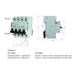 Dimensiones generales y de instalación Reconectador automático Corriente Continua REVALCO RV30PVC432