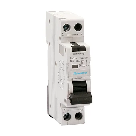 Diferencial y Magnetotérmico Industrial 2P 6A 30mA REVALCO RV315 AC