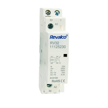 Contactor Modular 2P 2NO 25A REVALCO RV32 24V