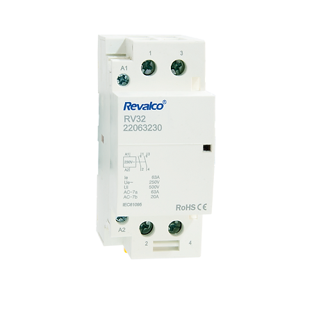 Contactor Modular 2P 2NO 63A REVALCO RV32 230V