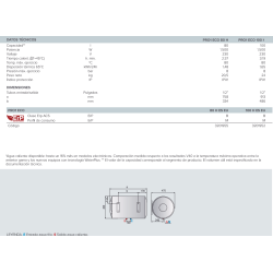 Ficha técnica Termo ARISTON PRO1 ECO 80 H EU