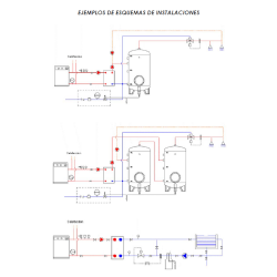 Ejemplo de esquema de instalaciones Intercambiador de Placas Titanio Juntas en EPDM-PRX SUICALSA IP3600