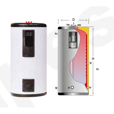 Acumulador ACS LAPESA GEISER INOX GX6DE400
