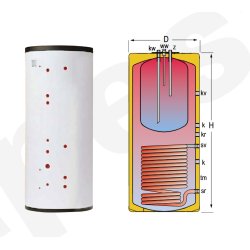 Medidas Acumulador con Serpentín ACS LAPESA CORAL VITRO CV600P