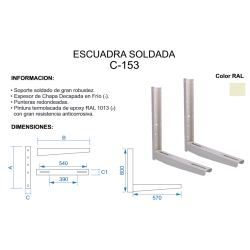 Ficha  Soporte Soldado AGFRI C-153 (600×600 mm)