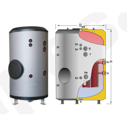 Acumulador con Serpentín Sobredimensionado ACS LAPESA MASTER VITRO MVV6000SSB