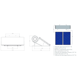 Dimensiones Termosifón Horizontal FERCO TSH150