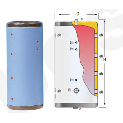 Medidas Depósito de Inercia LAPESA GEISER INERCIA GX4-140IF