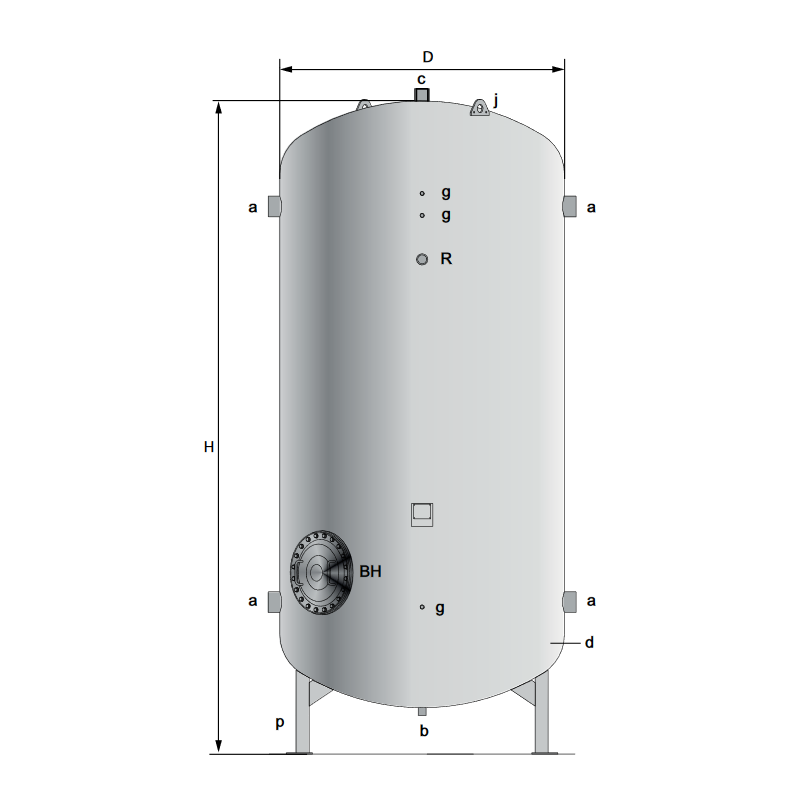 Depósito de Inercia LAPESA CAPACIDAD INDUSTRIAL MV8000IB