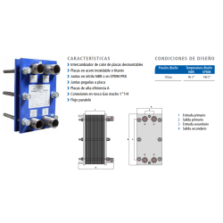 ficha Intercambiador de Placas Desmontables en Titanio Juntas en EPDM-PRX SUICALSA IP2200