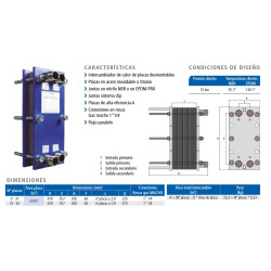 Ficha Intercambiador de Placas Titanio Juntas en Nitrilo NBR SUICALSA IP2600