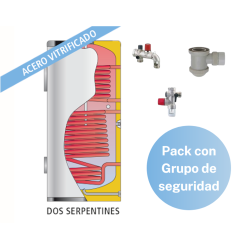 Pack Acumulador ACS 2 Serpentines LAPESA CORAL VITRO CV300M2 + Grupo de seguridad