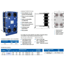 Ficha Intercambiador de Placas Acero Juntas en Nitrilo NBR SUICALSA IP5600