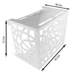 Cubierta aire acondicionado Art Deco 93x73x46 Blanco