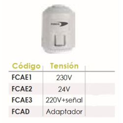 Ficha técnica Actuador Eléctrico para Válvulas de Zona FERCO