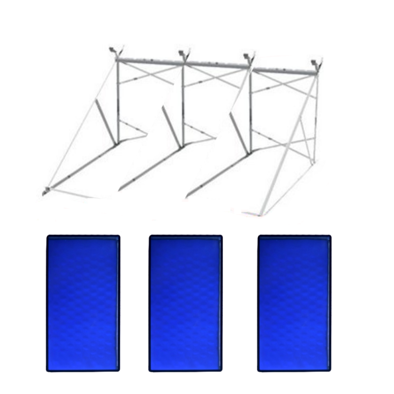 Pack 3 Placas solares térmicas Verticales FERCO FC 2.2M con Soportes SB1