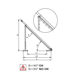 esquema montaje extructura placa solar termica FERCO FCS 2.0 SLIM