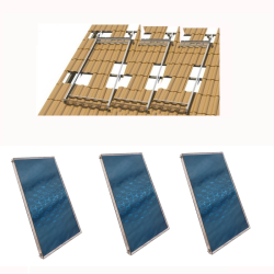 Pack 3 Placas solares térmicas FERCO FCS 2.0 SLIM con Soportes de tejado