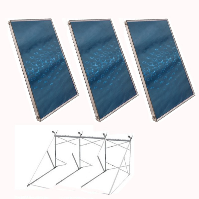 Pack 3 Placas Solares Térmicas FERCO FCE 2.0 con Soportes