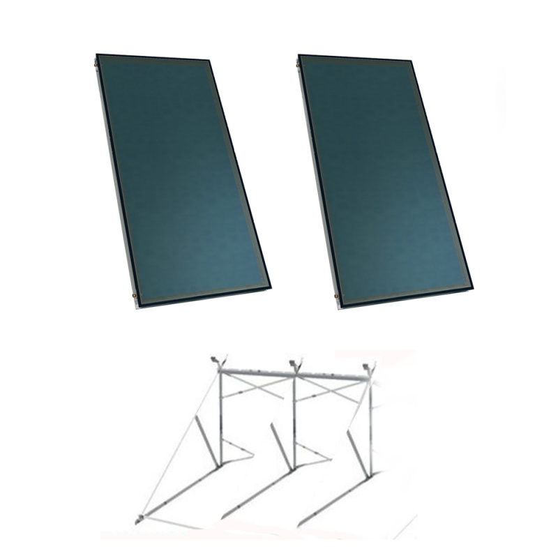 Pack 2 Placas solares térmicas TRADESOL 2.60 S con Soportes