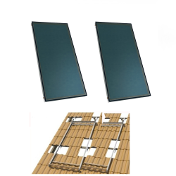 Pack 2 Placas Solares Térmicas TRADESOL 2.00 S con Soportes de tejado