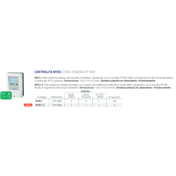 Especificaciones técnicas de la Centralita solar FERCO MTDC-E