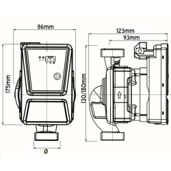 Medidas de la Bomba FAPM15/8T1 Hybrid