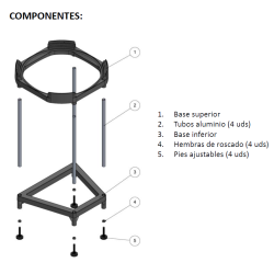 accesorios componentes piezas TRÍPODE termo ariston 150-200 litros